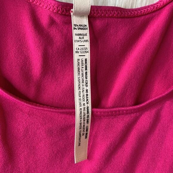 Aritzia Babaton Pink Nylon & Spandex Tank Size Large - Picture 6 of 9
